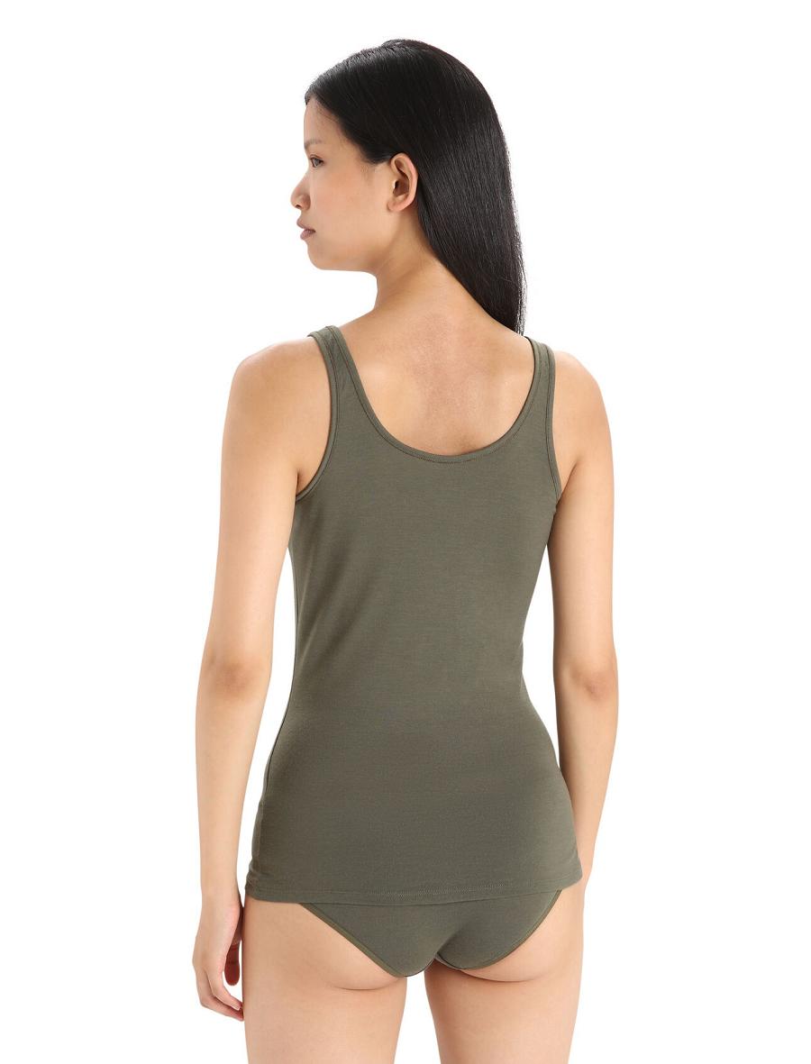 Loden Women's Icebreaker Merino Siren Tank Top Underwear | USA 1713LISH